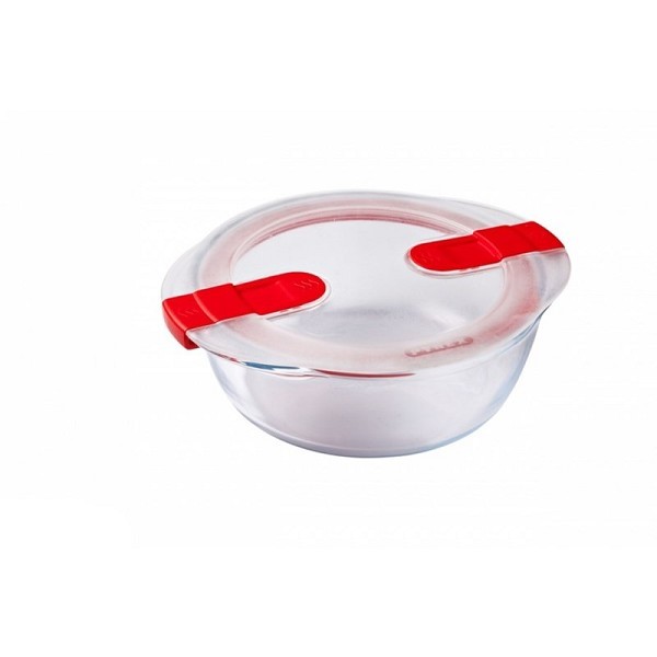 Pyrex COOK&HEAT Ovenschaal 20x18x7cm 1,1 liter met  magnetronbestendig deksel