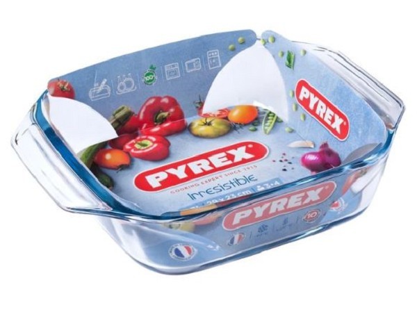 Pyrex IRRESISTIBLE  braadslede vierkant 29x23cm (zonder grepen 23x23cm)