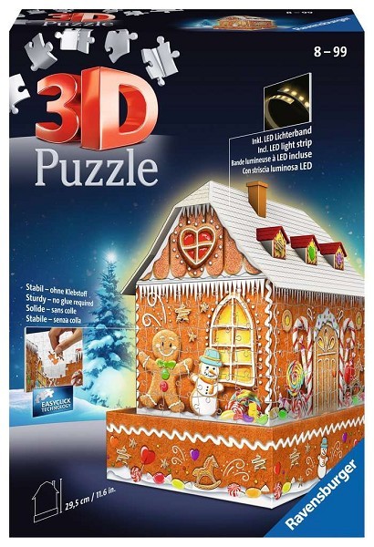 Ravensburger 3D puzzel Gingerbread house 216 stukjes LED