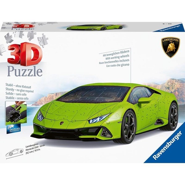 Ravensburger 3D puzzel Lamborghini Huracán EVO groen 108 stukjes