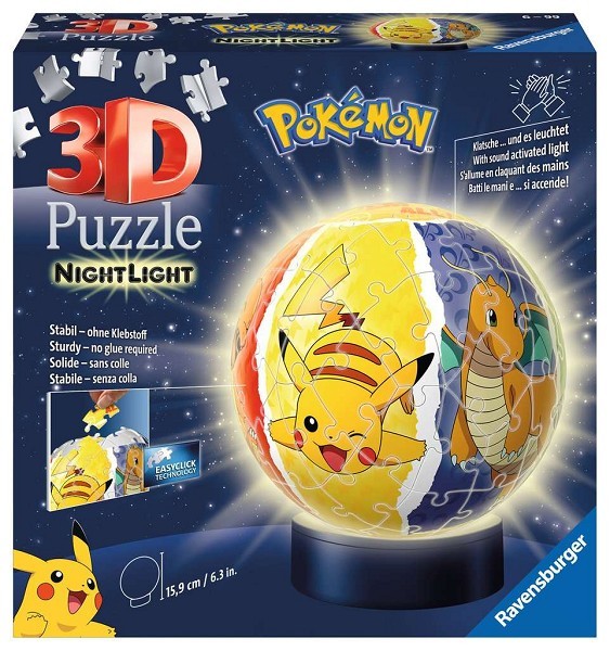 Ravensburger 3D puzzel Pokémon nachtlamp 72 stukjes