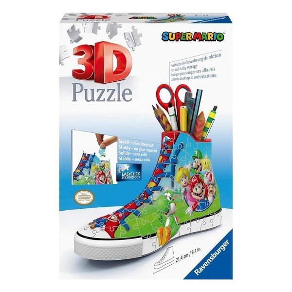 Ravensburger 3D puzzel Super Mario sneaker pennenbak 108 stukjes