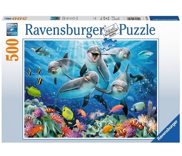 Ravensburger 500 stukjes Dolfijnen in het koraalrif