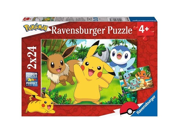 Ravensburger Pikachu en zijn vrienden puzzel 2x24 stukjes