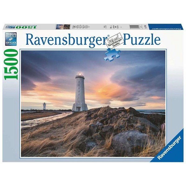 Ravensburger Prachtige lucht boven de vuurtoren van Akranes, Ijsland puzzel 1500 stukjes