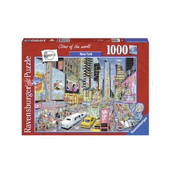 Ravensburger puzzel 1000 stukjes Fleroux: New York City, leeftijd: vanaf 14 jaar
Afmeting:ca. 50x70 cm