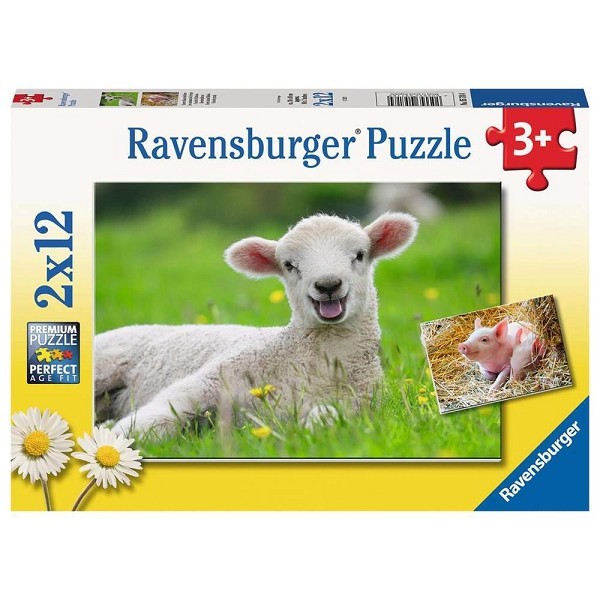 Ravensburger puzzel Boerderijdieren 2x12 stukjes