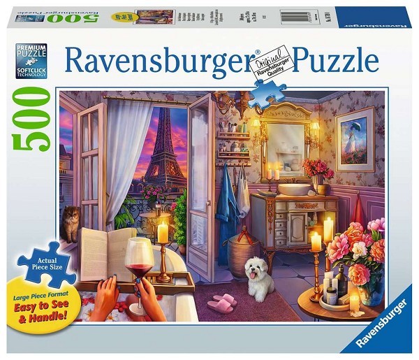 Ravensburger puzzel Cozy Bathroom 500 stukjes