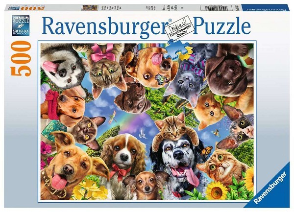 Ravensburger puzzel Dieren selfie 500 stukjes