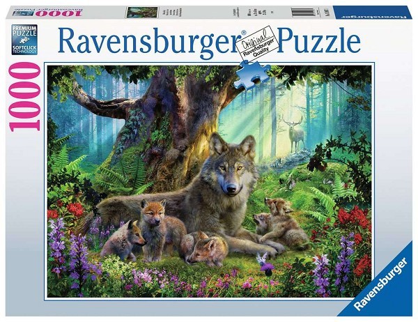 Ravensburger puzzel Familie Wolf in het Bos 1000 stukjes