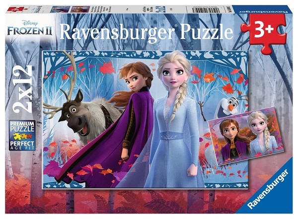 Ravensburger puzzel Frozen 2  De reis naar het onbekende 2x12 stukjes