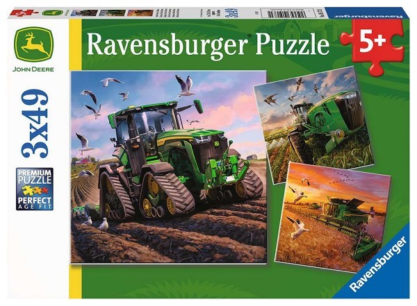 Ravensburger puzzel John Deere in actie 3x49 stukjes