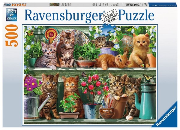 Ravensburger puzzel Katjes in het rek 500 stukjes