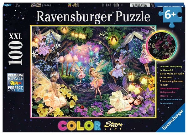 Ravensburger puzzel Lichtgevende bosfeeën 100 XXL stukjes