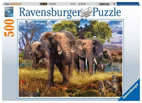 Ravensburger puzzel Olifantenfamilie 500 stukjes