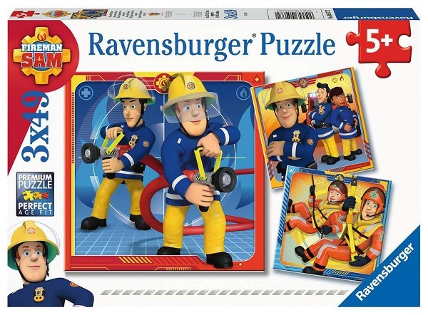 Ravensburger puzzel Onze held Sam 3x49 stukjes