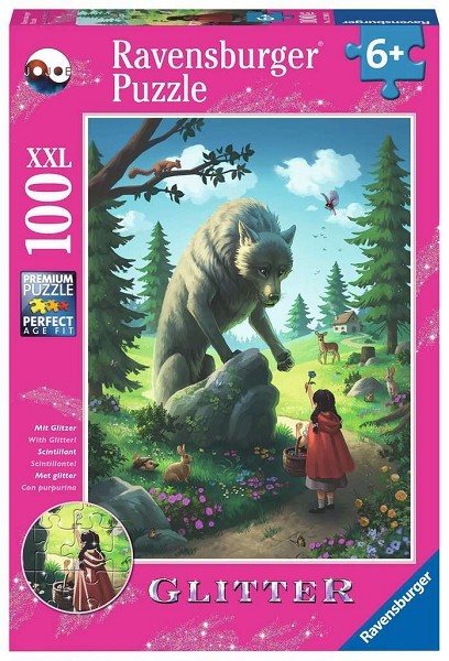 Ravensburger puzzel Roodkapje en de wolf 100 stukjes XXL