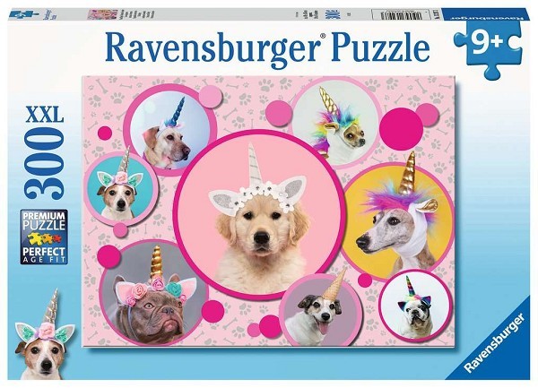 Ravensburger puzzel Schattige eenhoorn-honden - Legpuzzel - 300 stukjes