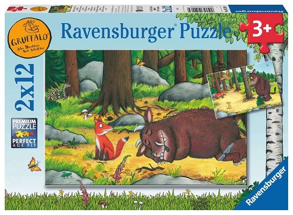 Ravensburger puzzel The Gruffalo en de dieren van het bos 2x12 stukjes