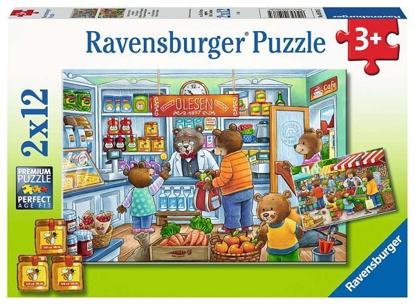 Ravensburger puzzel We gaan boodschappen doen 2x12 stukjes