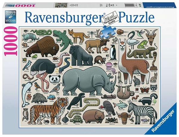 Ravensburger puzzel Wilde dieren 1000 stukjes