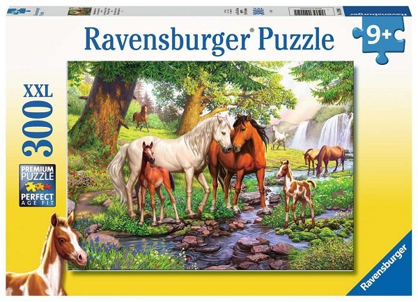 Ravensburger puzzel Wilde paarden bij de rivier 300 stukjes