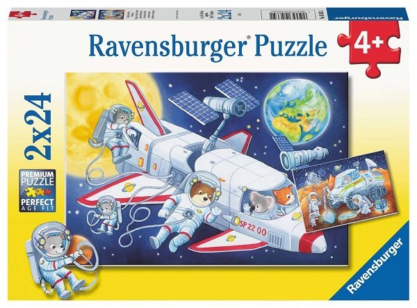 Ravensburger Reis door de ruimte puzzel 2x24 stukjes