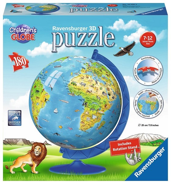 Ravensburger XXL 3D Puzzel Kinder Globe (180 stukjes)