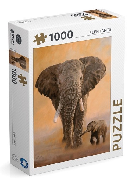 Rebo puzzel Elephants 1000 stukjes