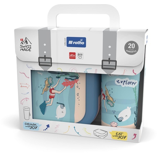 Rotho Lunchbox en Schoolbeker set To Go Memory Kids kids explorer girls