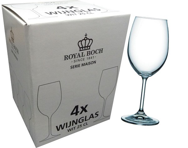 Royal Boch witte wijnglas 25 cl " Maison"  ds a 4 st