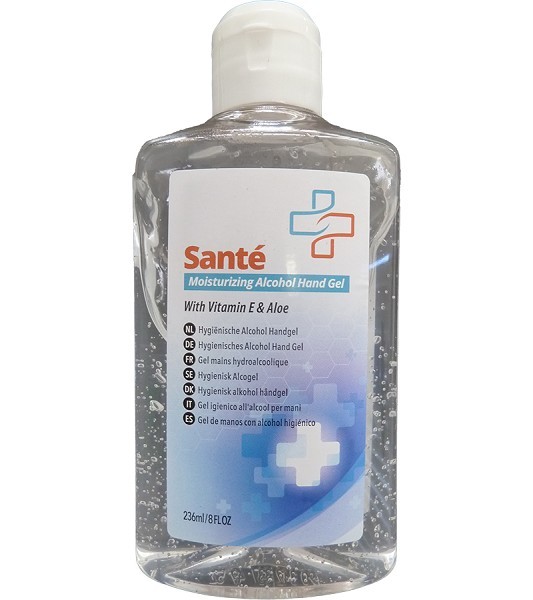 Santé Handgel desinfecterend 236ml met 70% alcohol, vitamine E en Aloe