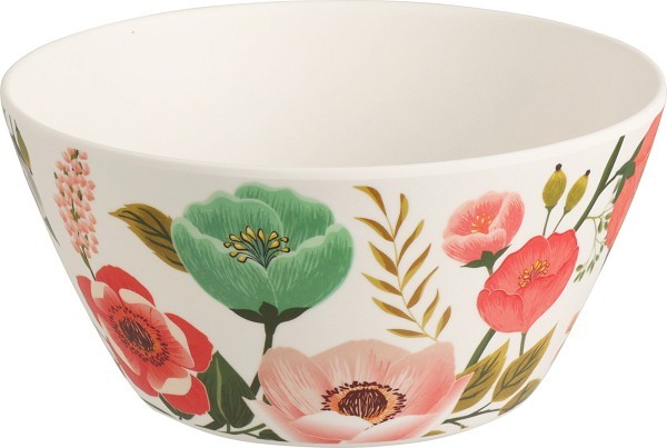 Schaal melamine bloemen Ø14,5xh7cm