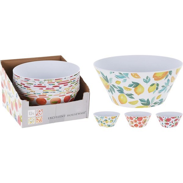 Schaal melamine fruitprint Ø25cm