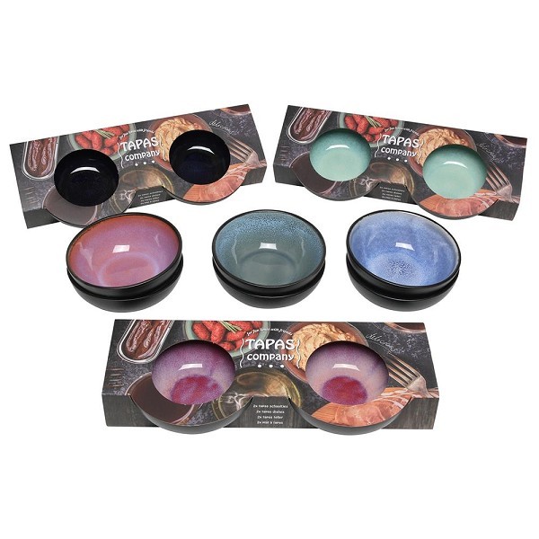 Schaaltje reactive glaze set a 2 stuks Ø12x4cm