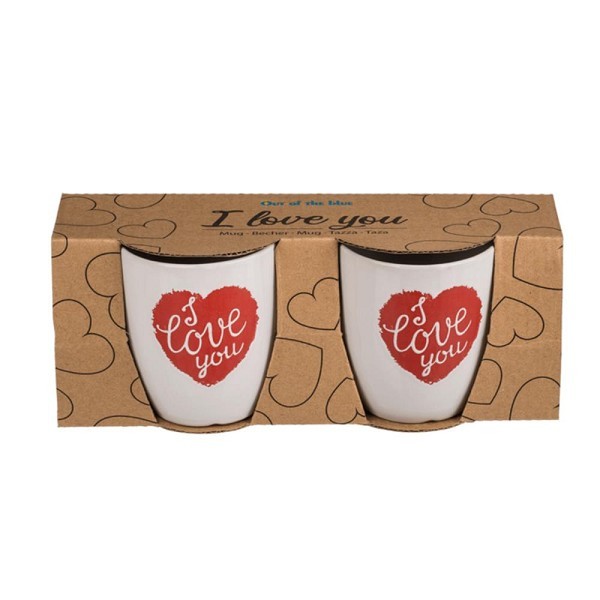 Senseomokje "I love you" set a 2 stuks Ø6,7xh7,5cm