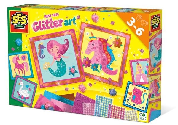 Ses Knoeivrije glitter kunst