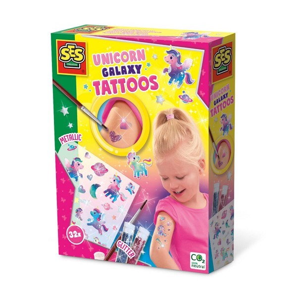 Ses Unicorn galaxy tattoos Tattoeageset voor kinderen