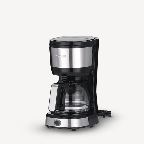 Severin Koffiezetapparaat 4-kops met glaskan 750W RVS/zwart