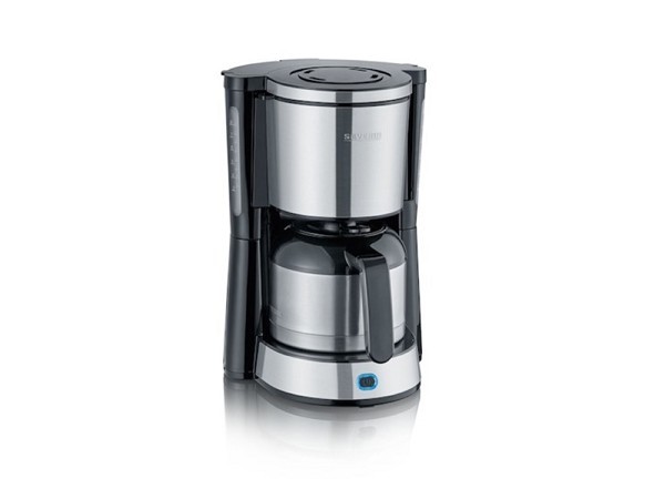 Severin Koffiezetapparaat RVS 8-kops 1000W zwart