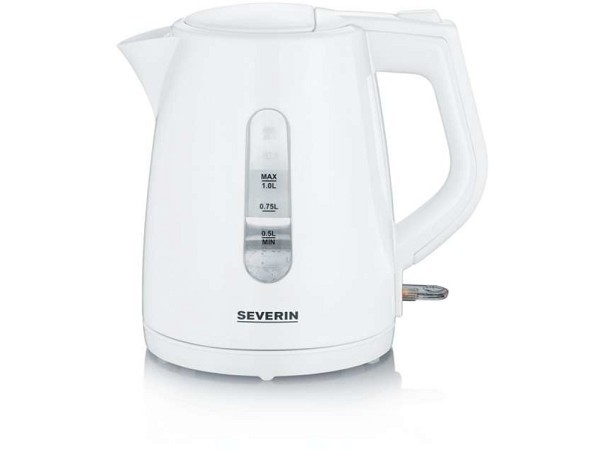 Severin waterkoker wit 1,0 ltr snoerloos 2200W