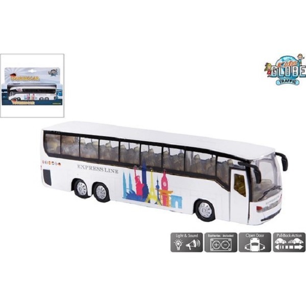 Shuttle Bus licht en geluid 19cm wit