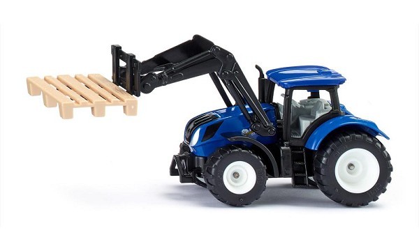 Siku 1544 New Holland tractor met voorlader en pallet