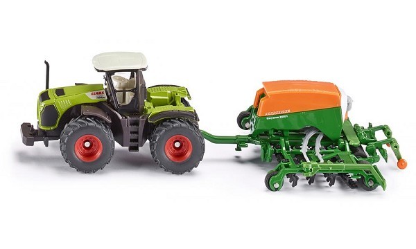 Siku 1826 Claas Xerion tractor met Cayena zaaimachine