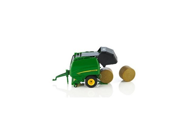 siku 2465, John Deere 990 Balenpers, 1:32, metaal/kunststof, groen, zijkanten en laadklep kunnen open