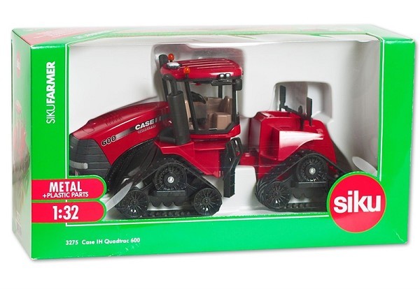 siku 3275, Case IH Quadtrac 600 Rupstractor, 1:32, metaal/kunststof, rood, functioneel koppelstuk en siku-trekhaak