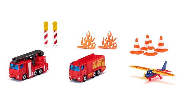 Siku 6330 Cadeauset brandweer 3-delig met accessoires