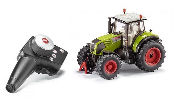 siku 6882, Claas Axion 850 Tractor, op afstand bestuurbaar, 1:32, inclusief controller, metaal/kunststof, groen, werkt op batter