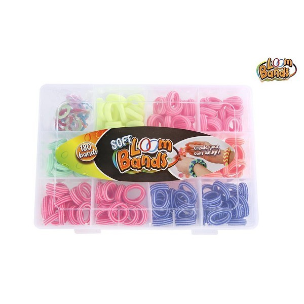 Soft Loom Bands met 180 soft looms en 15 clips