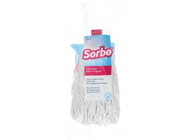 Sorbo Vloermop 125 gram katoen met rode sluiting